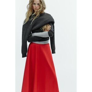 ZARA PLEATED MIDI SKIRT